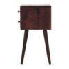 Mini 2 Drawer Bedside Table - Walnut - Image 4