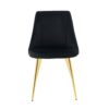 Modern Simple Velvet Dining Chair Set With Gold Metal Legs (Set of 4) - Black - Image 4