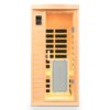 Low Emf Front Door With Heating Panel 1 People Hemlock Far Infrared Indoor Sauna Room - Natural - Image 7