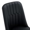 Modern Dining Chairs With Sleek Backrest And Metal Legs For Kitchen Bedroom And Office (Set of 4) - Black - Image 7