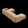 Modular Sectional Sofa With Storage Ottoman Extra Large U Shaped Convertible Couch Deep Seat Cylindrical Backrest And Armrests Chenille - Camel - Image 13