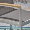 Poetic - Outdoor Dining Chair With Faux Wood Arms And Aluminum Frame (Set of 2) - Gray - Image 10