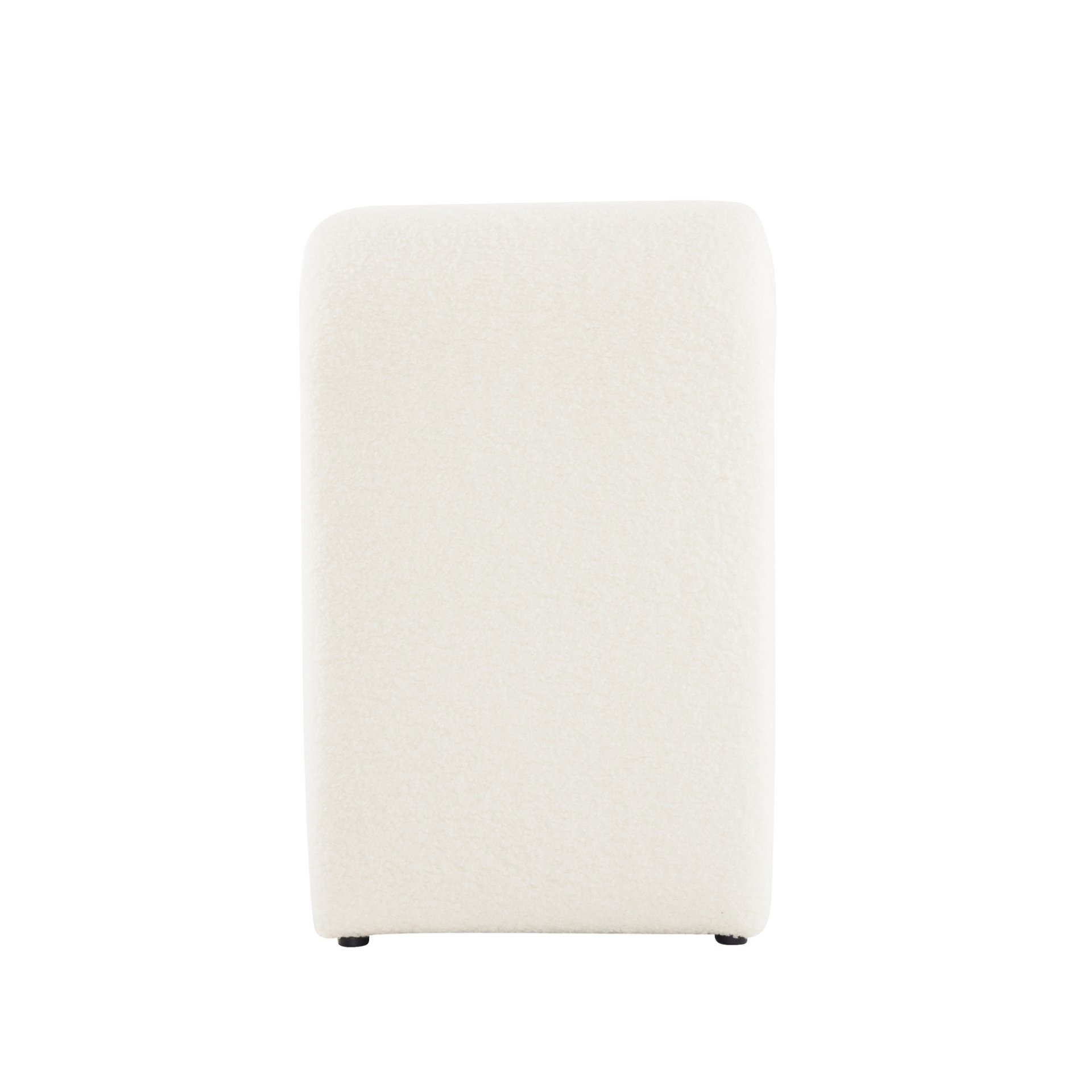 Boucle Stool (Set of 2), Dining Chairs For Home Kitchen Island - White - Image 11