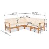 Perla - 5 Pieces Sofa Set - Cream - Image 3