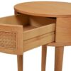 Cabana - Round Cane Storage Side Table - Natural Brown Oak - Image 5
