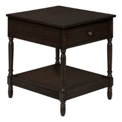Accent - Table, 2 Tier, Square, Traditional - Walnut