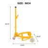Steel Drum Dolly 55 Gallon Capacity Oil Barrel Mover With Wheels Low Profile Caddy - Yellow - Image 11