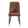 Dining Chair Set With Metal Legs And Accents (Set of 4) - Brown / Black - Image 11