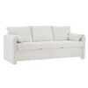 Modern 3 Seater Sofa Chenille Couch Plush Triple Seater Sofa With High Density Foam Cushions, Deep Seat Living Room Couch For Family Room, Apartment & Home Theater - Ivory White - Image 11