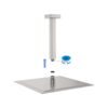 8" Ceiling Mounted Shower Arm With Flange, Stainless Steel - Brushed Nickel - Image 9