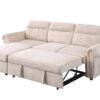 Ashton - Reversible Sleeper Sectional Sofa Chaise - Beige - Image 7