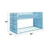 Cargo - Twin Twin Bunk Bed - Aqua - Image 4