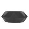 Modern Polygonal Coffee Table With Hammered Texture - Black - Image 4
