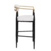 Barstools (Set of 2), Counter Height Upholstered Bar Stools With Backs And Iron Legs For Kitchen Island - Beige - Image 8