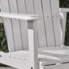 Outdoor Weather Resistant Acacia Wood Adirondack Dining Chairs Set (Set of 2) - White - Image 10