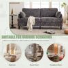 Modern Style Chenille 2 Seater Sofa With LED Light, USB Port, And Storage Bag - Gray - Image 6