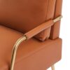 Small Sofa Seater Pet Friendly Fabric Upholstered Loveseat 2-Seater Couch With Removable Back Cushion And Metal Leg, Modern Couches For Small Spaces Living Room, Bedroom, Apartment - Brown - Image 8