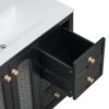 Bathroom Vanity With Two Soft Close Doors, Adjustable Shelves And Three Drawers - Black - Image 18