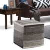 Naya - Cube Pouf - Patterned Gray Melange - Image 5