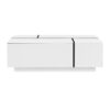 Extendable Coffee Table, Coffee Table With 2 Hidden Storage Space And 2 Drawers For Living Room - White - Image 11