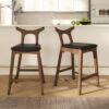 Hester - Upholstered Square Bar Chair (Set of 2) - Black / Brown - Image 5