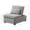 Stylish Folding Ottoman Sofa Bed With Multifunctional Design - Gray - Image 3