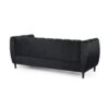 Miranda - Modern Glam Velvet 3 Seater Sofa - Black - Image 4