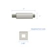 Ceiling Mounted 3" Shower Arm With Flange, Stainless Steel - Brushed Nickel - Image 3