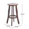 Primrose - Outdoor Acacia Wood Barstools With Foot Rest, (Set of 2) - Dark Brown - Image 3