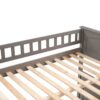 Full Over Full Bunk Bed With Twin Size Trundle, Guardrails - Brushed Gray - Image 12