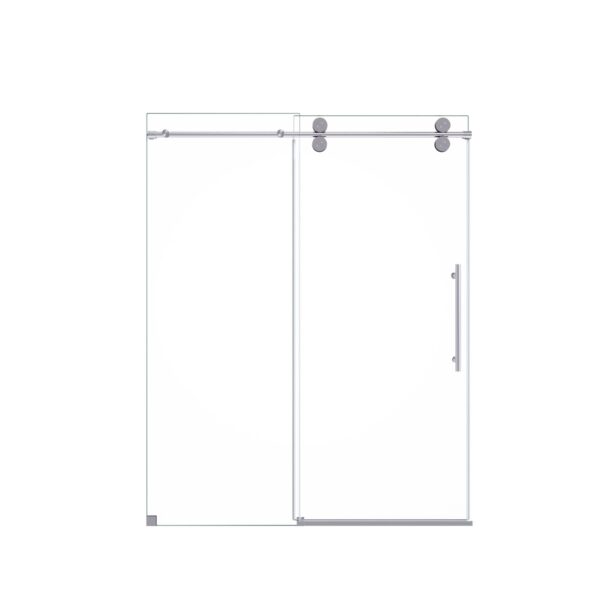 Frameless Single Sliding Shower Door With 8Mm Clear Tempered Glass - Chrome