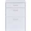 Coleen - High Gloss File Cabinet - White / Chrome - Image 7