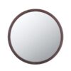 Circle Wall Mirror With Wooden Frame And Walnut Finish, Wall Mirror For Living Room Dining Room - Brown - Image 2