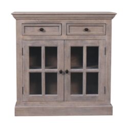 Cabinet With Glazed Doors - Gray