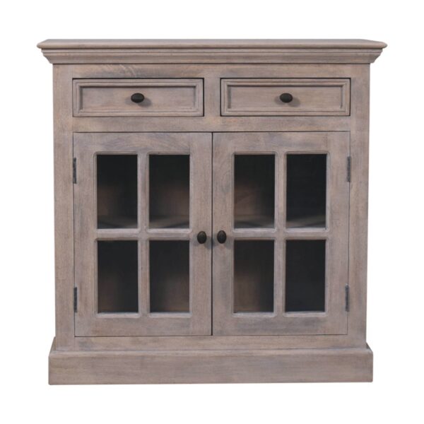 Cabinet With Glazed Doors - Gray