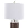 Cylinder - Fluted Contemporary Table Lamp (Set of 2) - Brown / Clear / White - Image 5