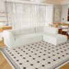 Modular Combination Living Room Sofa Set, Modern Minimalist Sofa, Living Room Upholstered Sofa Bed, Bedroom, 2 Pieces Computer Free Combination, L - Shaped - Beige - Image 2