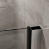Pivot Shower Door, 1 / 4" Thick Tempered Glass, Semi Frameless Design - Chrome Finish - Image 6