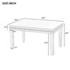 Fashionable Modern Glass Mirrored Coffee Table Cocktail Table With Crystal Design And Adjustable Height Legs - Silver - Image 8