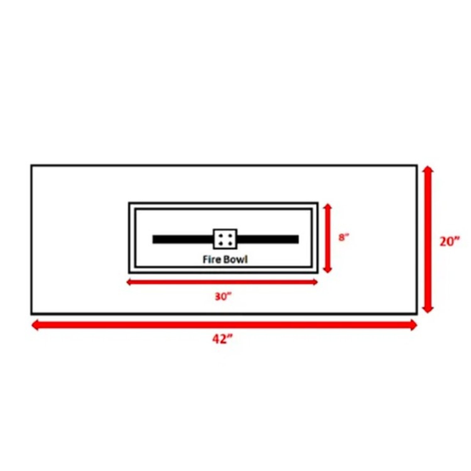Propane / Gas Outdoor Fire Pit Table - Charcoal - Image 3