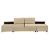Versatile Sofa Bed Modular Sofa Free Combined Sofa With 2 Storage Racks - Brown - Image 12