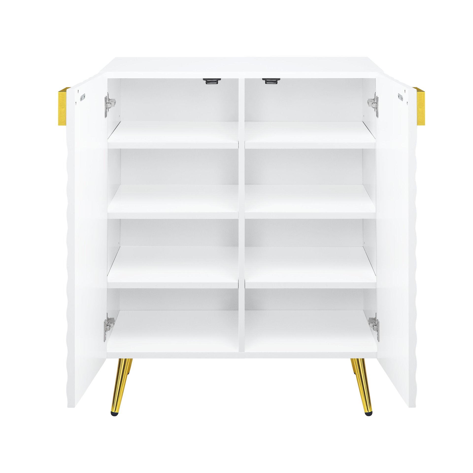 Gaines - High Gloss Console Cabinet - White - Image 6