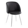 Fran - Contemporary Chair (Set of 2) - Black / Chrome - Image 2
