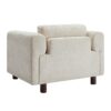 Modern Oversized Armchair Comfy Accent Chair Single Sofa For Living Room Bedroom Office Apartment, Woven Velvet Fabric - Beige - Image 8
