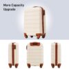 Hardshell Luggage Sets 20" / Bag Spinner Suitcase With Tsa Lock Lightweight - Brown / White - Image 3