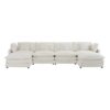Modern Sofa Modular Sofa Couch Upholstered Corduroy L - Shape Sectional Sofa & Side Storage Pockets For Living Room - Beige - Image 11
