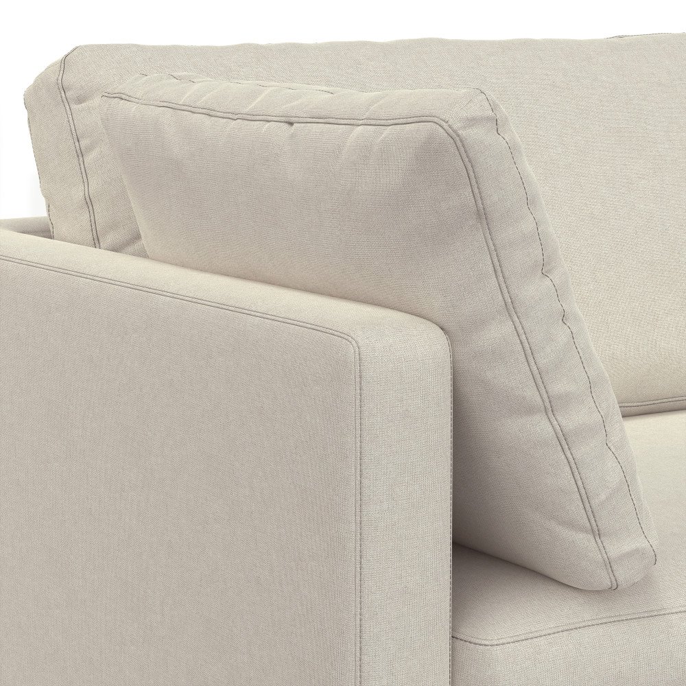 Ava - Mid Century Sofa With Ottoman Set - Cream - Image 6