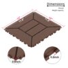 New Style Patio Deck Tiles, Diy Module Interlocking Decking Tiles Floor Tile Outdoor And Indoor, Easy And Quick Installation Court Tiles For Porch Poolside Balcony Backyard 44 Pieces - Red Brown - Image 3
