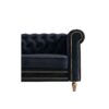 Chesterfield - Velvet Sofa 84.65" For Living Room - Black - Image 9