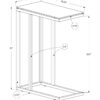 Accent Table, C - Shaped, Tempered Glass, Contemporary & Modern - Black - Image 4